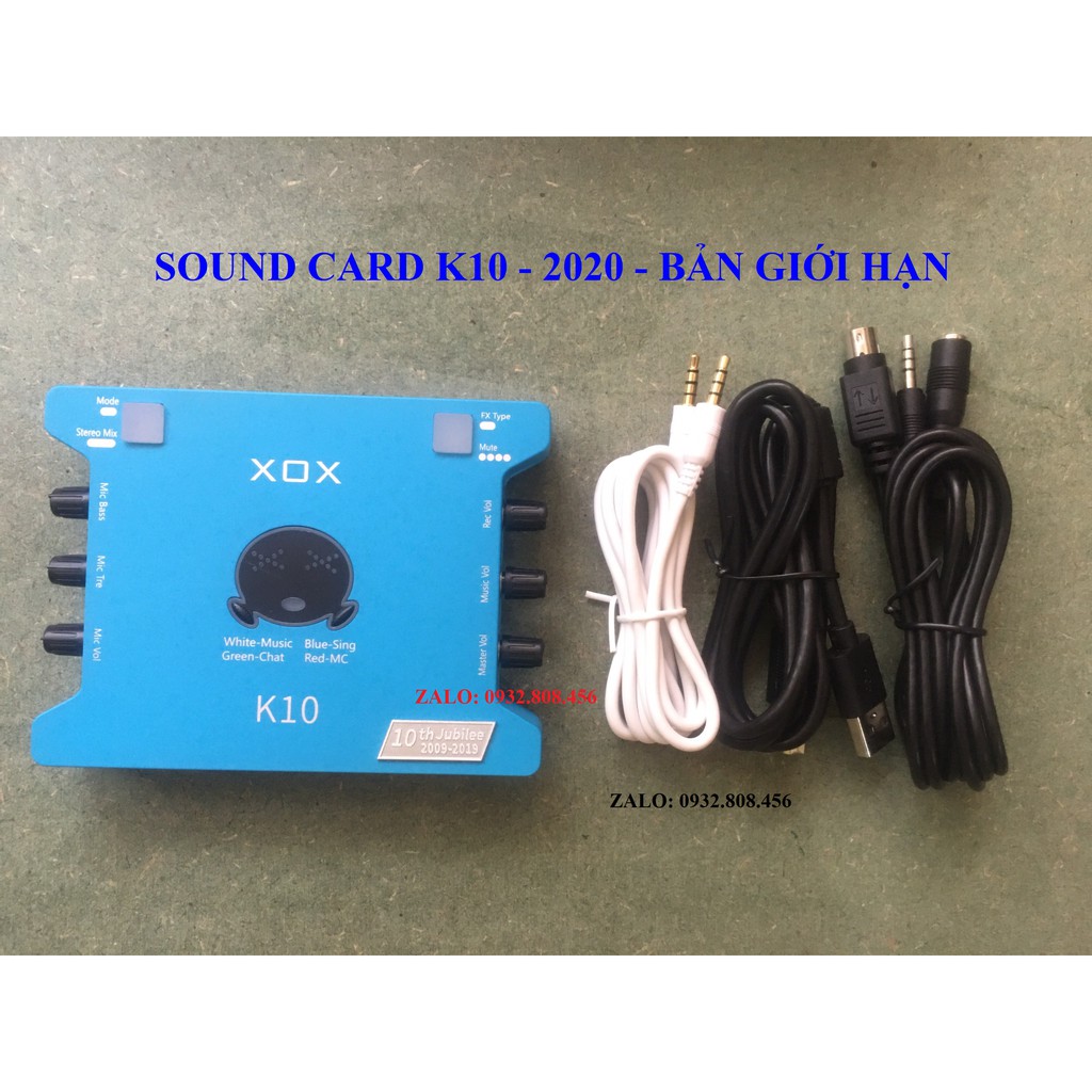 Bộ Sound Card K10 - 2010 và Micro ISK AT100 Chính Hãng Có Tem Mã Mạch - Chân Kẹp Mic - Màn Lọc