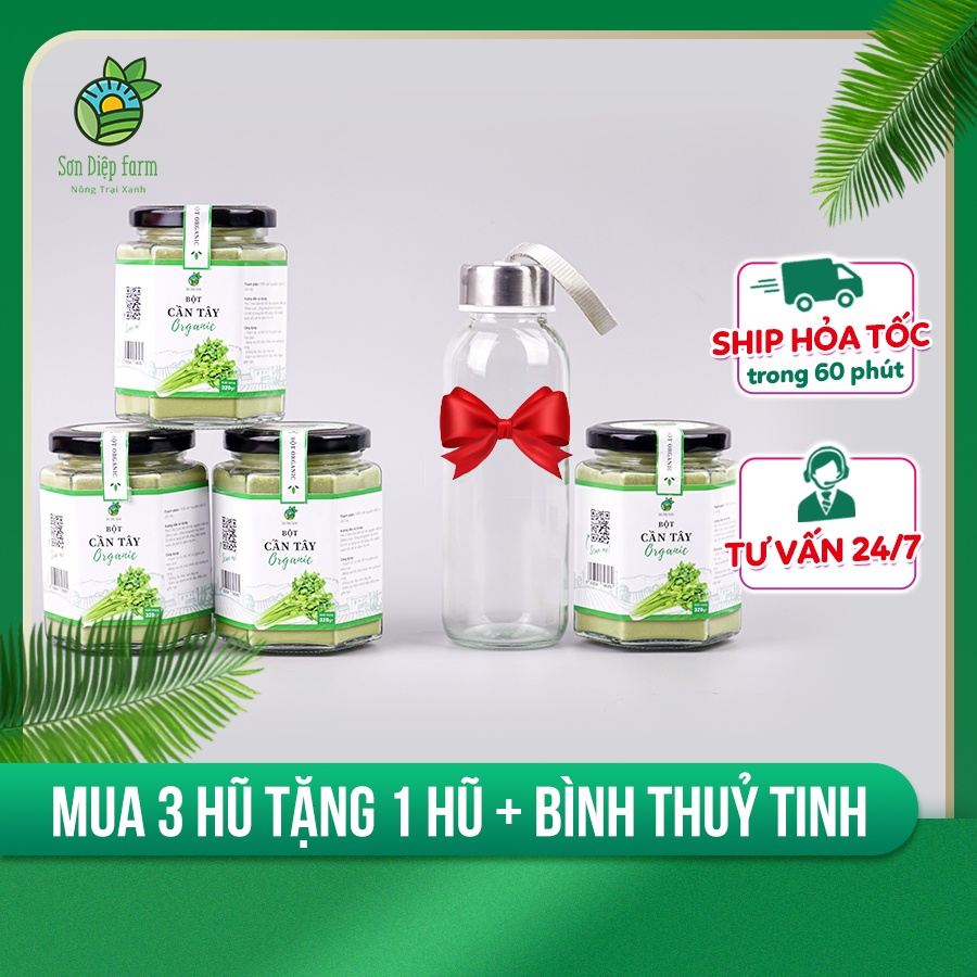 Bột cần tây organic nguyên chất 100% từ Đà Lạt - Bột cân tây detox  - thanh nhiệt cơ thể, đẹp da - Sơn Diệp Farm