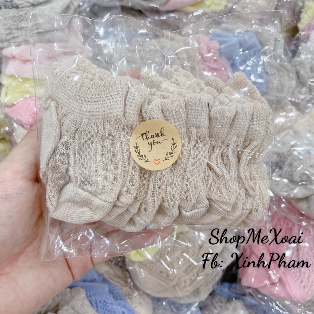 COMBO 5 ĐÔI TẤT LƯỚI CHO BÉ HIỆU DOKMA SIZE 0-12M ĐÔI ĐI 4 MÙA
