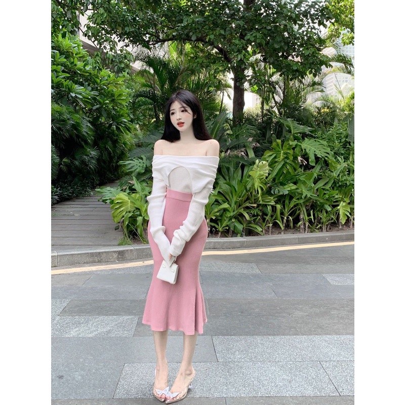 Pure Desire Áo Sweater Một Dây Dáng Ôm Sáp Mềm Mại Nhẹ Nhàng Vừa Vặn Mùa Thu Dành Cho Bạn Nữ