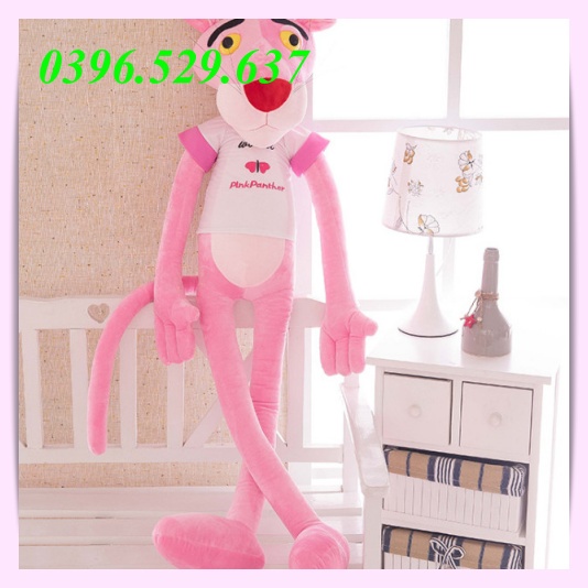 Báo hồng gấu bông báo hồng thú nhồi bông chất liệu cao cấp nhiều size 60 100