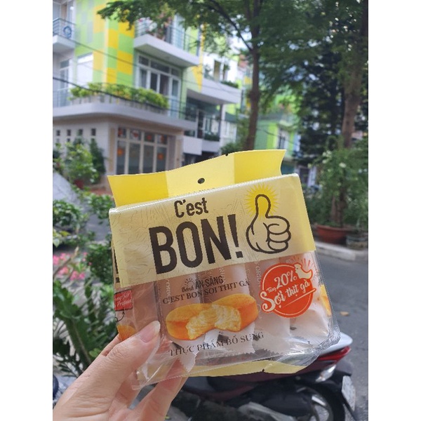 Bánh bon c'est sợi thịt gà/ sốt kem phô mai