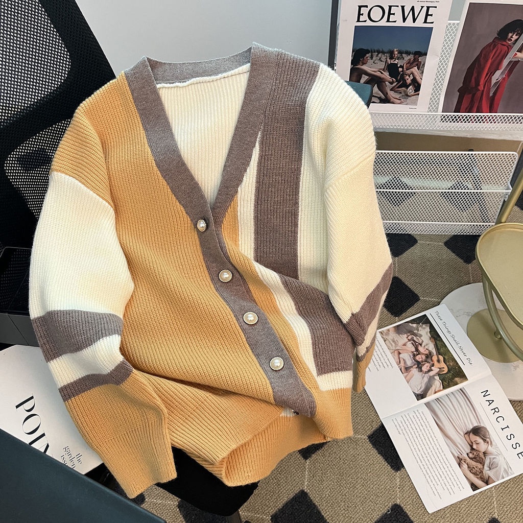 Áo Khoác cardigan Cổ Chữ v Mềm Mại Thời Trang Mùa Thu Cho Nữ