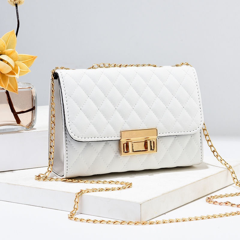 Túi Đeo Chéo Mini Đựng Điện Thoại Phối Dây Xích Thời Trang Dành Cho Nữ