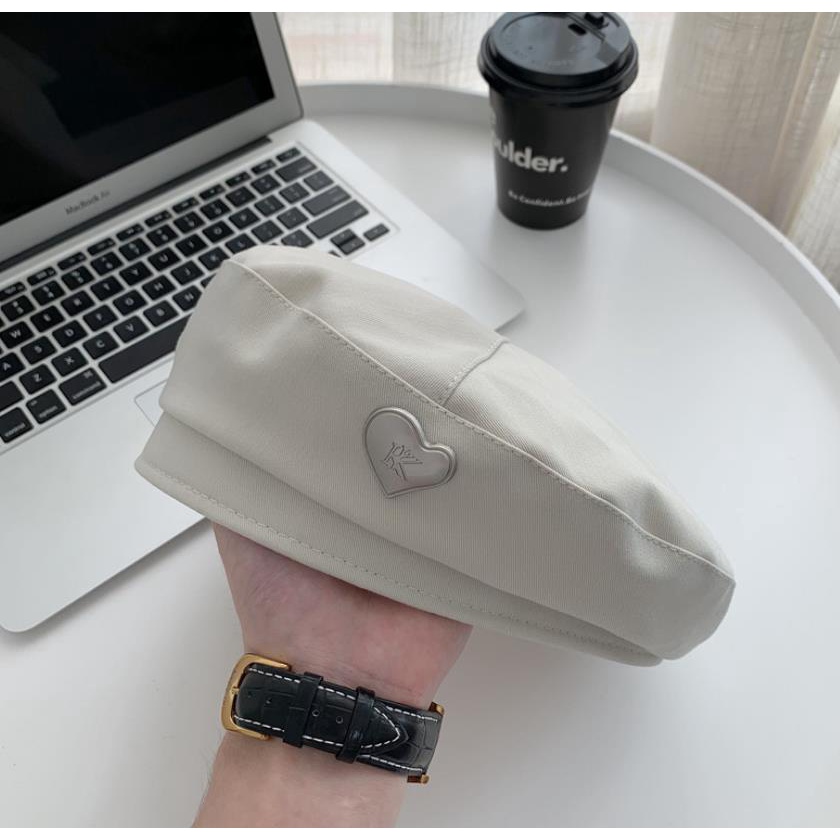 Mũ Beret In Hình Trái Tim Phong Cách Retro Nhật Bản Thời Trang Thu Đông Dành Cho Nữ