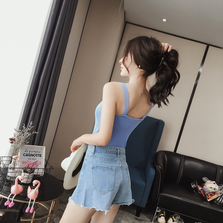Áo lửng hai dây cổ tim phong cách trẻ trung gợi cảm cho nữ