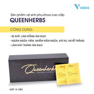 Chăm sóc vùng kín Queenherbs - giúp se khít, làm hồng vùng kín, ngăn ngừa viêm nhiễm nấm ngứa khí hư huyết trắng (15v)
