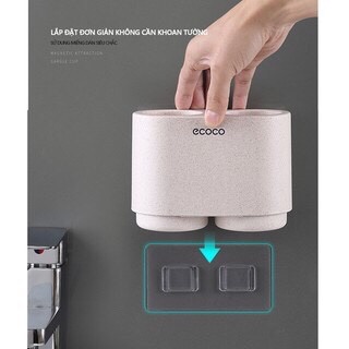 Giá để bàn chải kèm 2 cốc ecoco