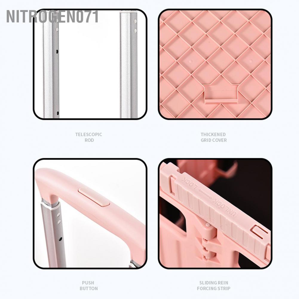 ❤️ Nitrogen071 Xe kéo đi chợ siêu thị  có giỏ gấp gọn đa năng  Giỏ hàng siêu thị có thể gập lại có thể điều chỉnh với bánh xe