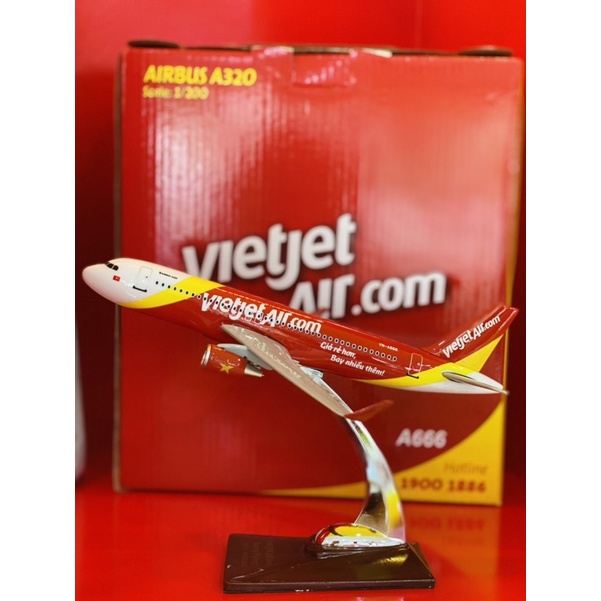 Mô hình máy bay Vietjet Air size lớn (Airbus A321)