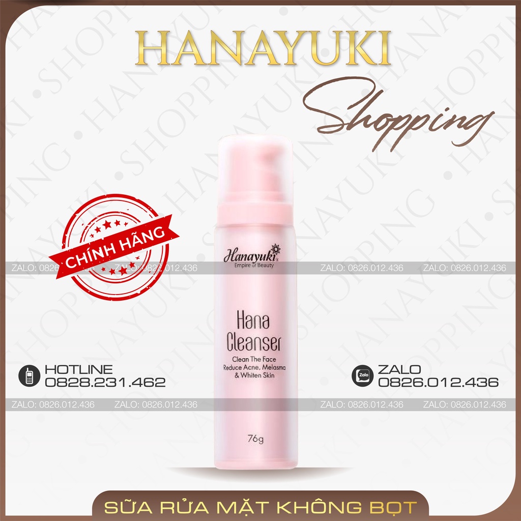 Sữa Rửa Mặt Hanayuki Mini 76g Màu Hồng