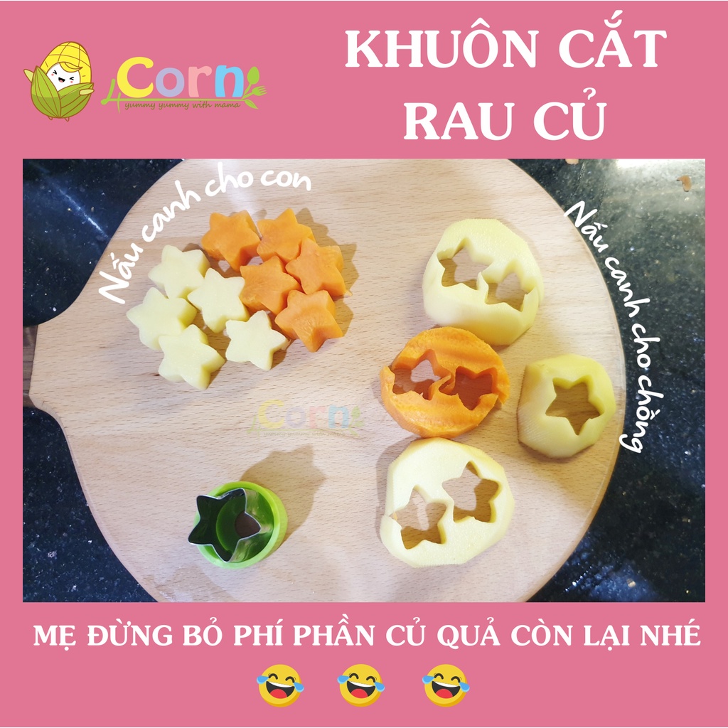 Khuôn cắt  củ quả cho bé - Set 6 khuôn