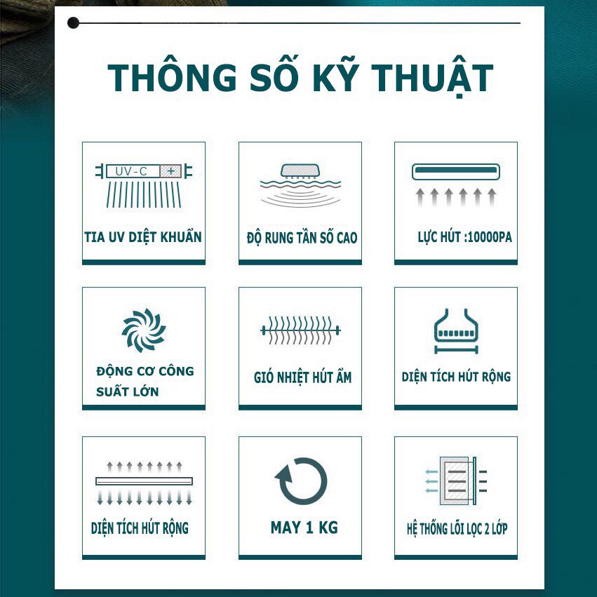 Máy hút bụi đệm giường, máy hút bụi chăn nệm - Máy hút bụi diệt khuẩn UV gối đệm giường SONGZHI cầm tay | BigBuy360 - bigbuy360.vn