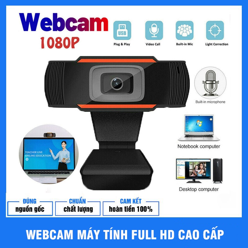 Webcam Máy Tính FHD 1080P 720p 480PCamera Có Mic - Học Online ZOOM, Trực Tuyến, Gọi Video, Hình ảnh sắc nét