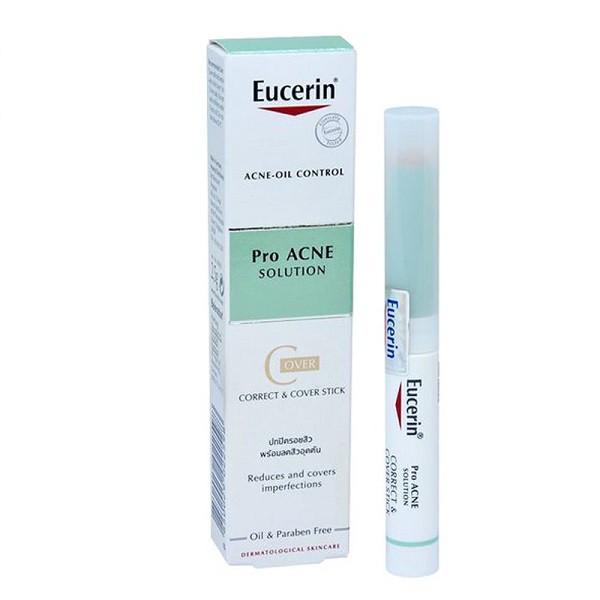 [TEM CTY] EUCERIN Pro Acne Solution Correct &amp; Cover Stick 2G - Bút Che Khuyết Điểm Da Mụn.