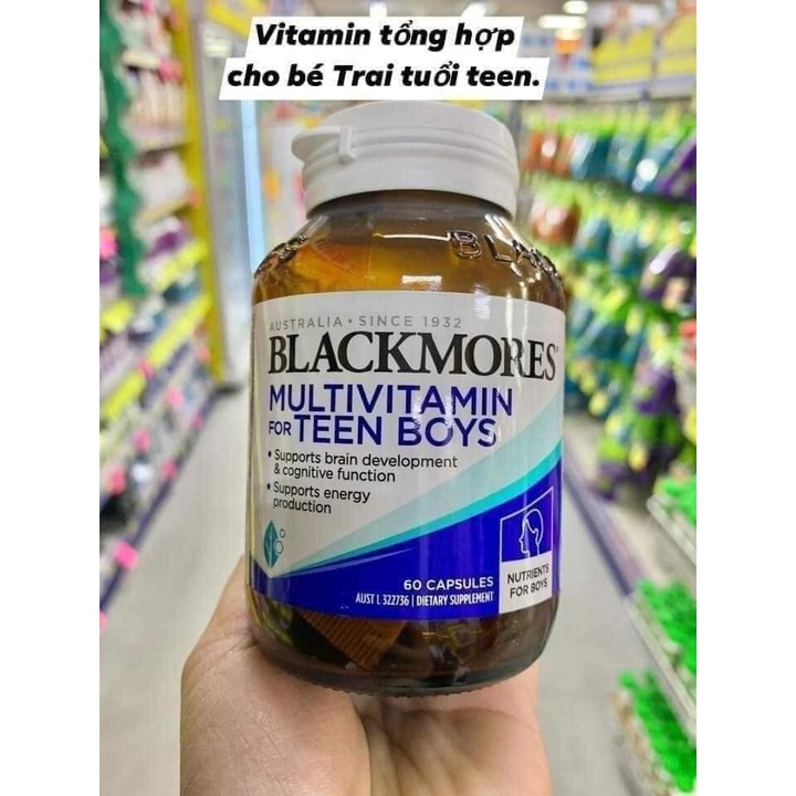 Viên Uống Vitamin Tổng Hợp Blackmores Multivitamin For Teen Boys 60 viên của Úc
