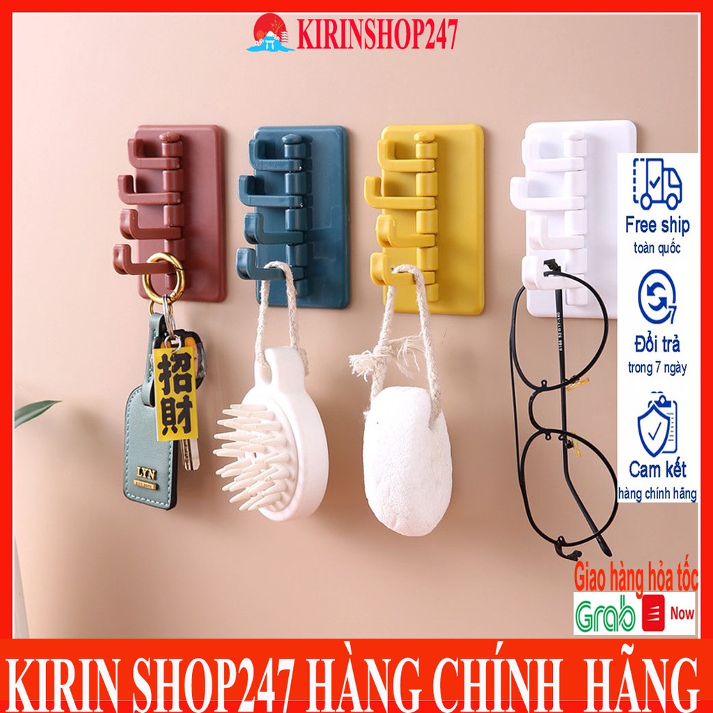 Móc dán tường 4 nhánh xoay hình cây thông siêu chắc