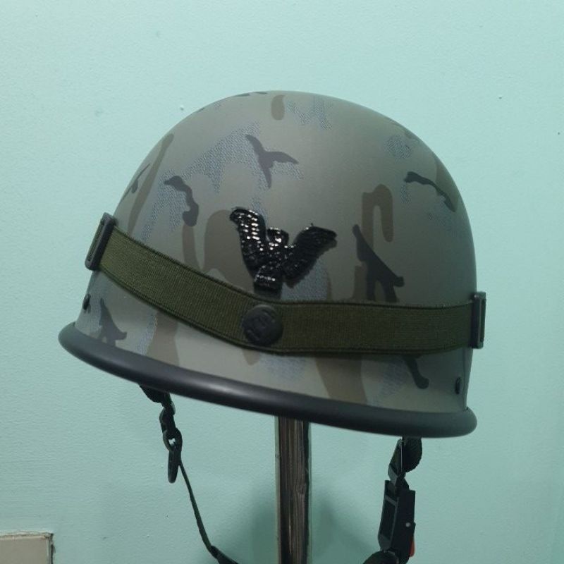 Nón bảo hiểm Camo xanh Via lính Us