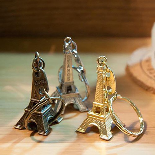 Bình Nước BK Kiểu Dáng Đơn Giản Hiện Đại✿Móc Khóa Kim Loại Hình Tháp Eiffel Xinh Xắn
