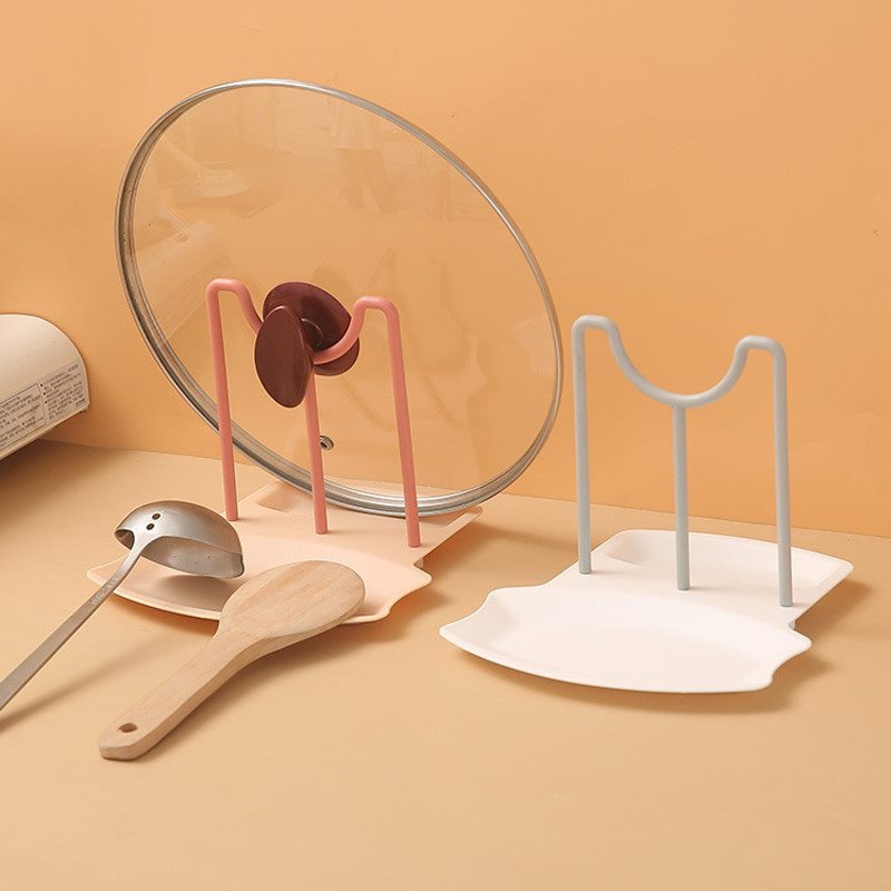 Giá Đỡ Nắp Nồi / Muỗng Không Đục Lỗ Tiện Lợi Cho Nhà Bếp