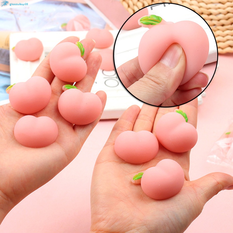 Đồ Chơi Nắn Bóp Giúp Giải Tỏa Căng Thẳng Hình Quả Đào Xinh Xắn
