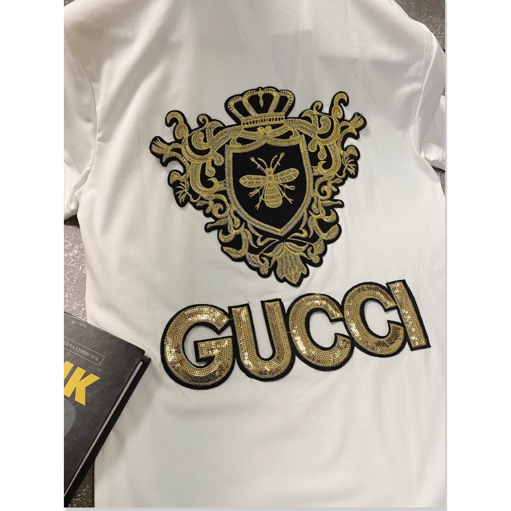 ÁO THUN NAM TRỤ KIM SA CỰC CHẤT GUCI CHO CÁC AE , TÔN DÁNG FORM CHUẨN HK