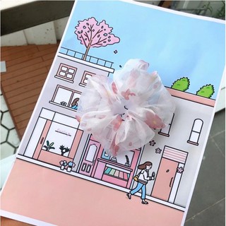 Cột tóc scrunchies sakura