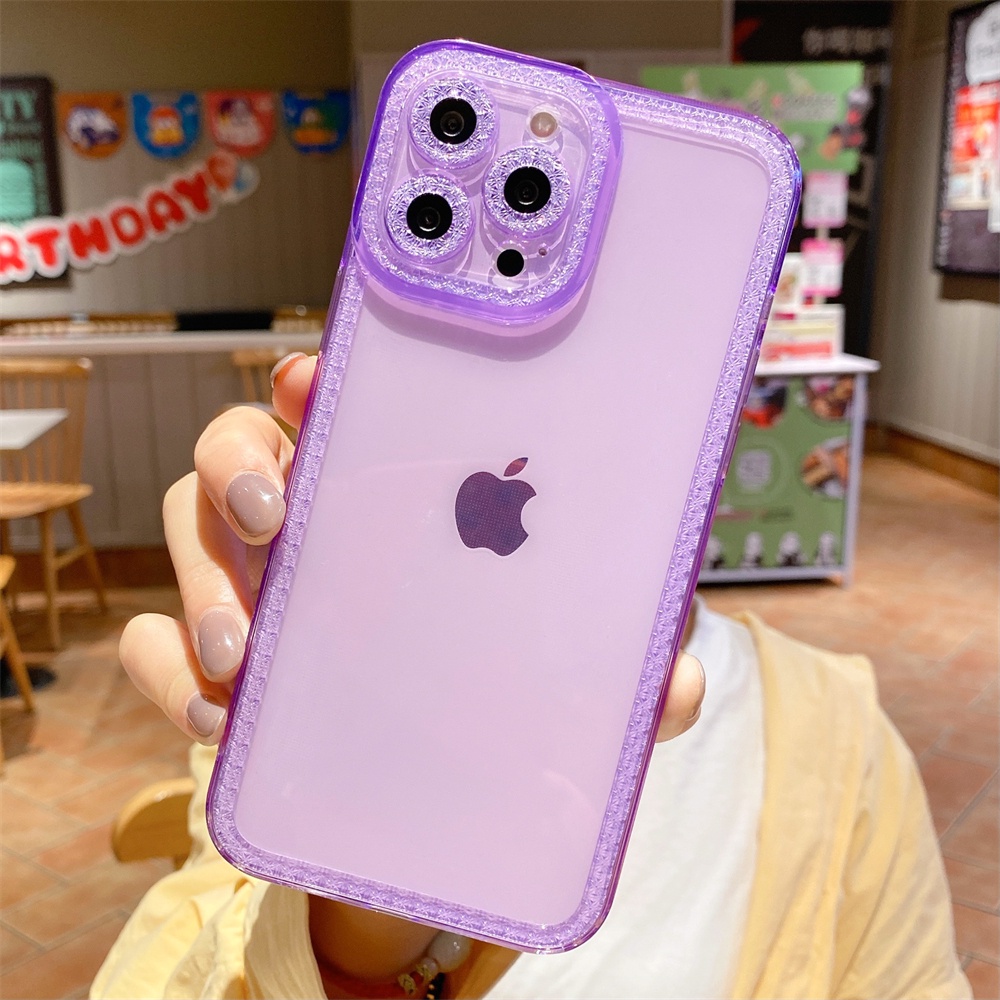 Ốp Điện Thoại Silicon Mềm Trong Suốt Chống Sốc Đính Kim Tuyến Cho iPhone 8 7 Plus SE 2022 2020 8PLUS 7PLUS
