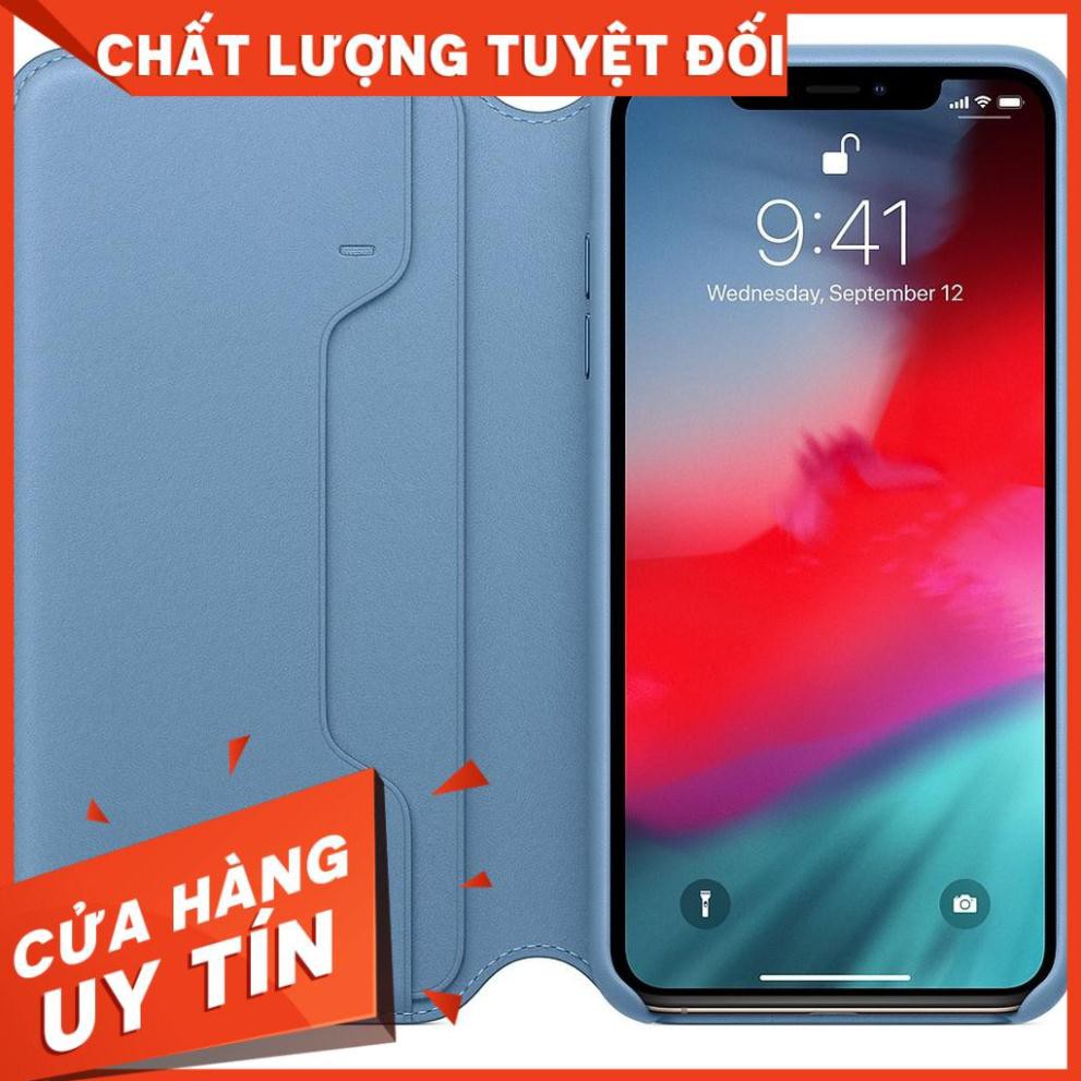 Bao da Leather Folio Apple dành cho iPhone X / Xs có ngăn đựng thẻ tự động tắt mở màn hình - hàng chính hãng