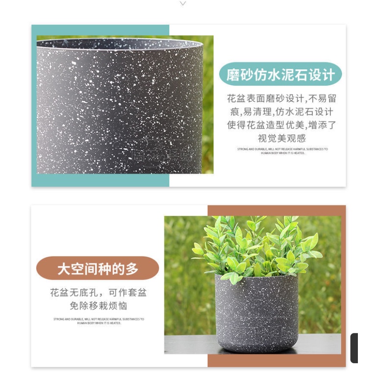 Chậu Trồng Cây Bằng Nhựa Resin Dày Dặn Siêu Bền Thân Thiện Với Môi Trường