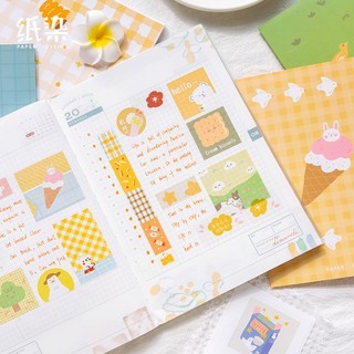 set sticker vịt gấu siêu cute đáng yêu trang trí bullet journal DIY thủ công