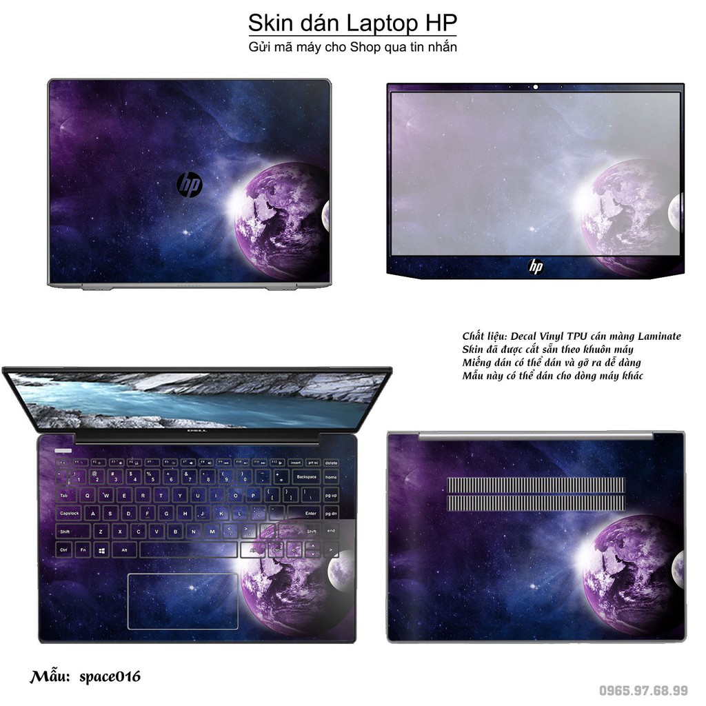 Skin dán Laptop HP in hình không gian _nhiều mẫu 3 (inbox mã máy cho Shop)