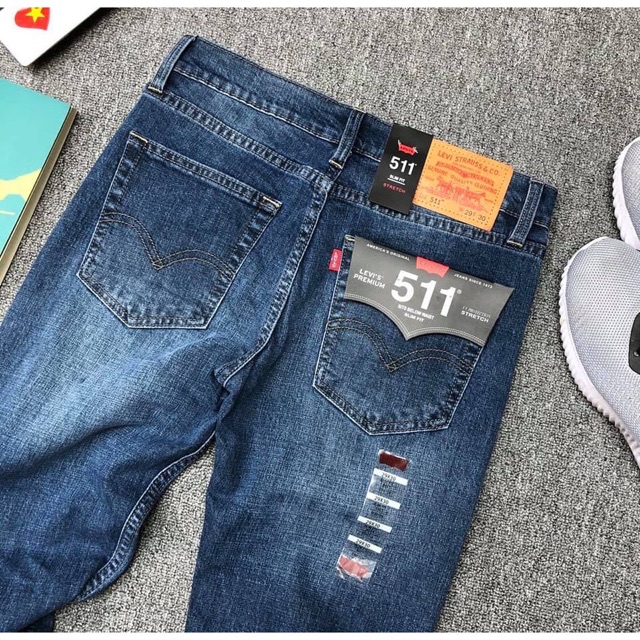 Quần jean xanh Levi.s 511- ống đứng - vải co giãn cao cấp | BigBuy360 - bigbuy360.vn