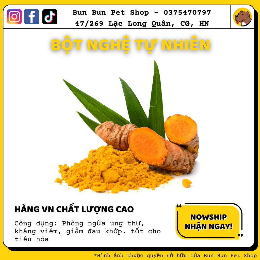 Bột nghệ tự nhiên dành cho chó mèo