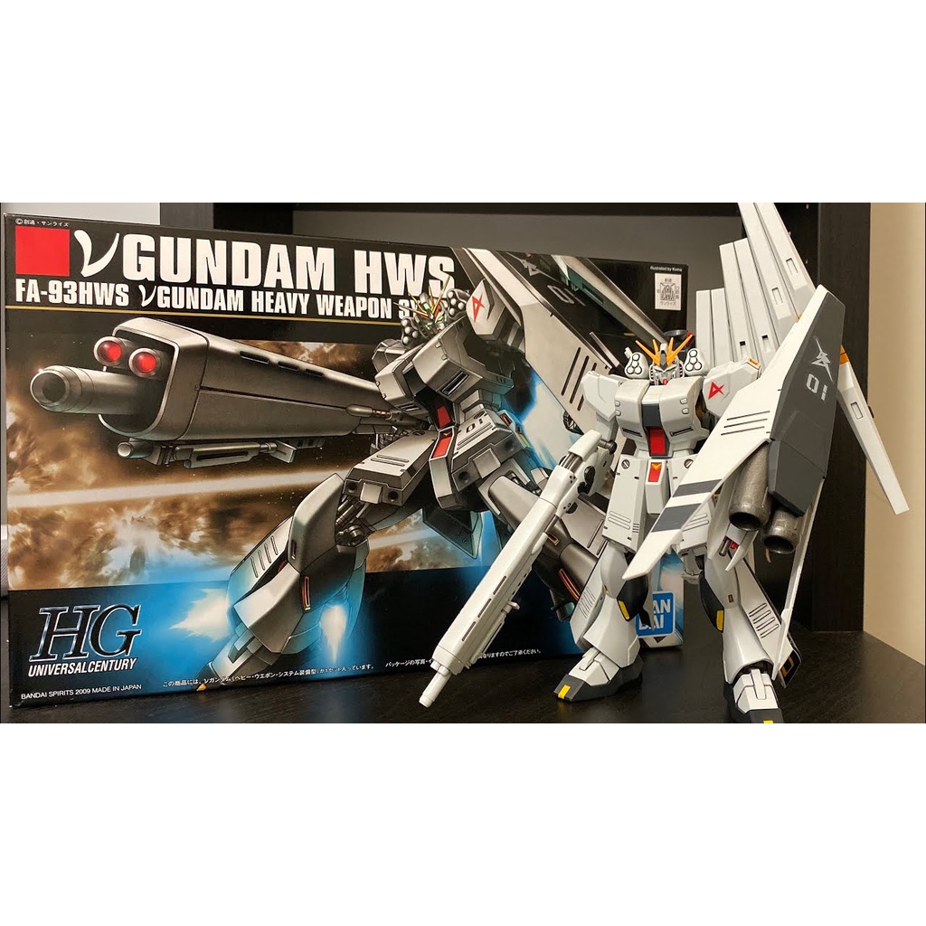 Bộ đồ chơi mô hình lắp ráp gundam HG 1/144 HGUC Nu ν GUNDAM (HEAVY WEAPON SYSTEM)