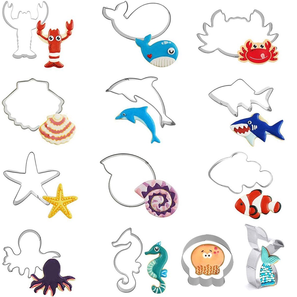 SOMEDAYZL Khuôn Cắt Bánh Quy Hình Dưới Biển