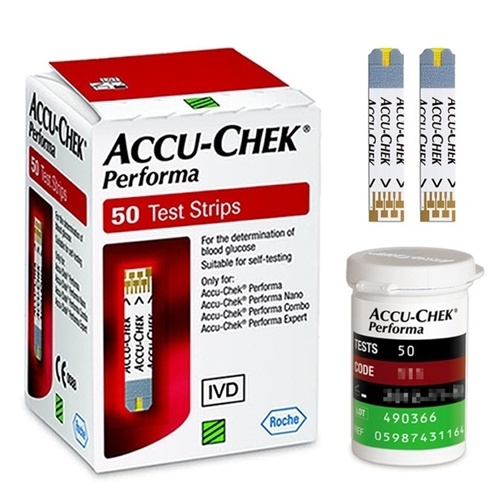 Hộp 50 que thử đường huyết Accu Check Performa