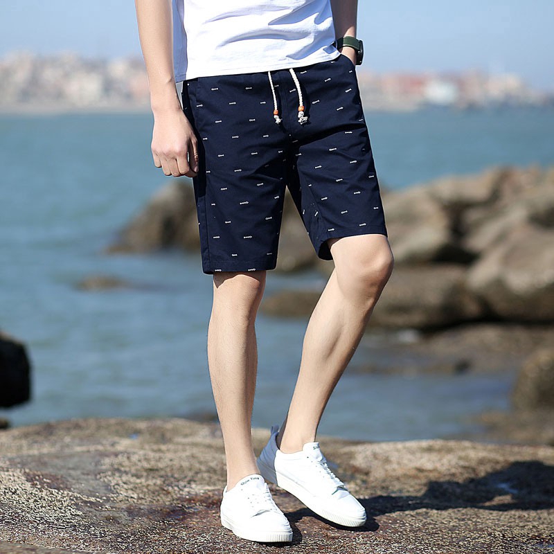 Quần short 100% cotton thời trang thể thao cho nam đi biển kích thước M-5XL chất lượng cao