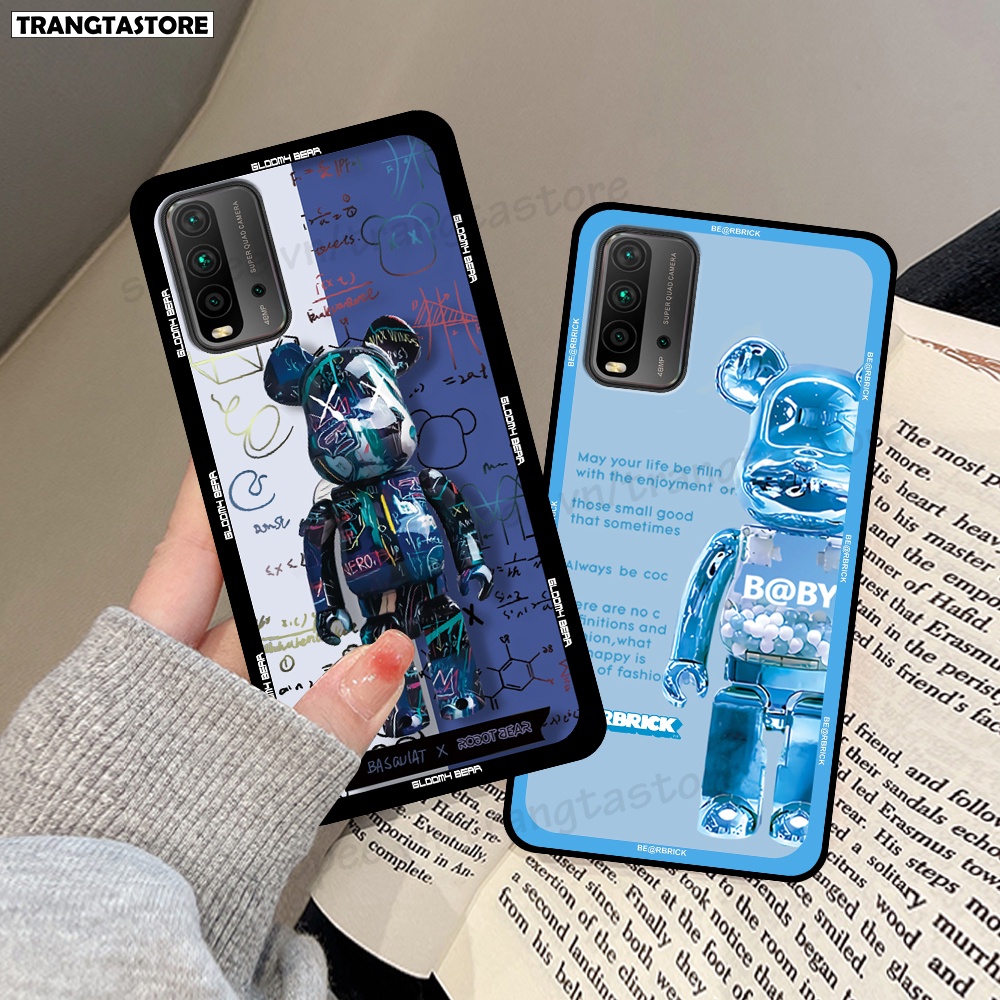 Ốp Xiaomi Redmi 9T - Poco M3 in hình gấu Bearbrick,Mountain,xanh,đen,đỏ giá rẻ