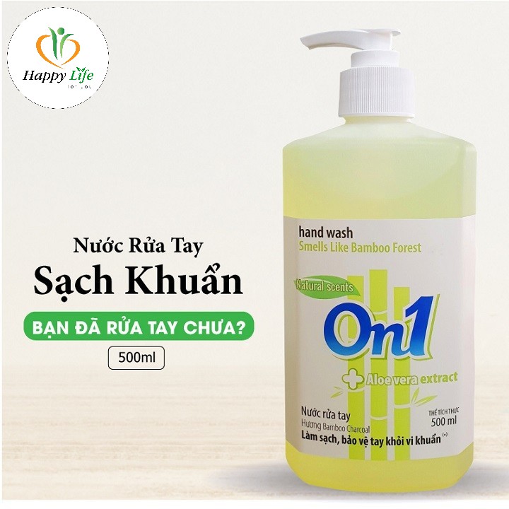 Nước rửa tay tạo bọt, xà phòng rửa tay, gel rửa tay On1 500ml, làm sạch diệt khuẩn - Happy Life 4U