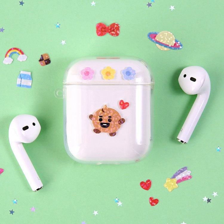 Bộ Sticker Dán Trang Trí Sổ Tay DIY Trong Suốt Hình BTS BT21