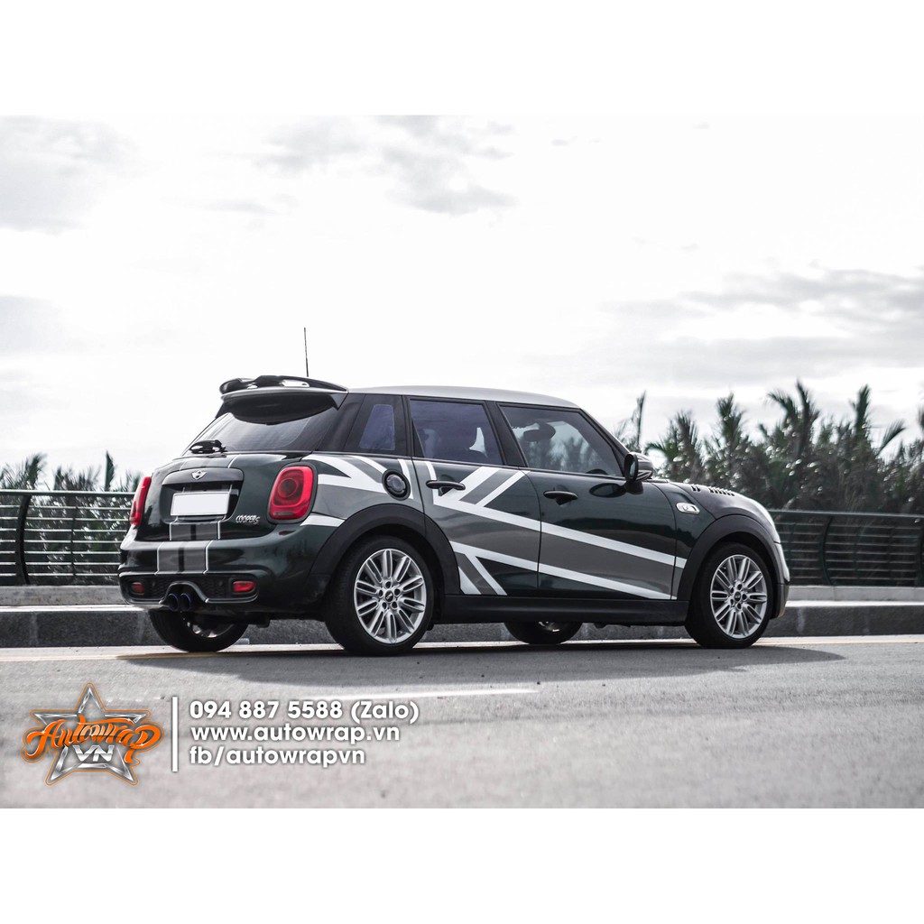 Tem họa tiết xe Mini Cooper S UK Flag - Tem họa tiết ô tô, tem dán sườn xe thể thao