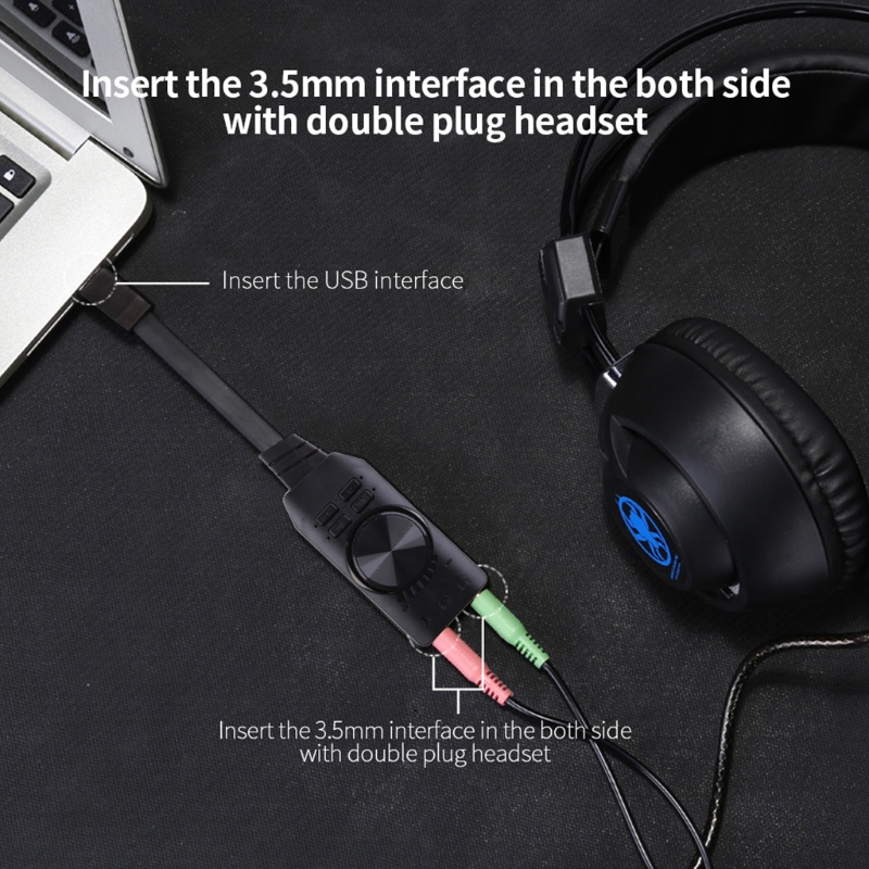 Đầu Chuyển Đổi Âm Thanh USB KING GS3 Virtual 7.1 3.5mm Chuyên Dụng Cho Máy Tính