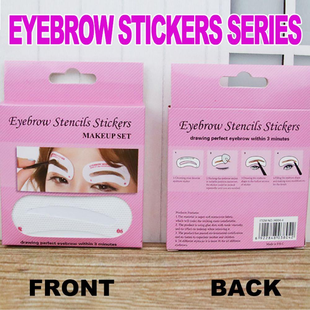 Bộ 12 / 24 Cặp Khuôn Kẻ Lông Mày Thời Trang Dành Cho Nữ