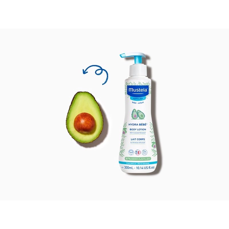 Kem Lotion Dưỡng Thể Da Thường hữu cơ Mustela Hydra Bebe Body Lotion
