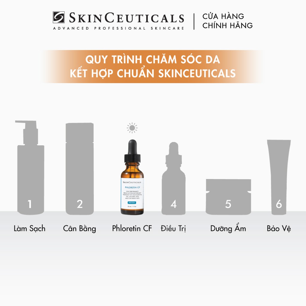 [Mã COSLUX05 giảm 120K] Skinceuticals Phloretin CF bảo vệ da, làm sáng, làm đều màu da và dưỡng da săn chắc 30ml