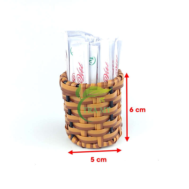 Hũ Đựng Tăm Giấy Bàn Ăn Quán Ăn, Đựng Tăm Gia Đình - Mây Tre Trà My