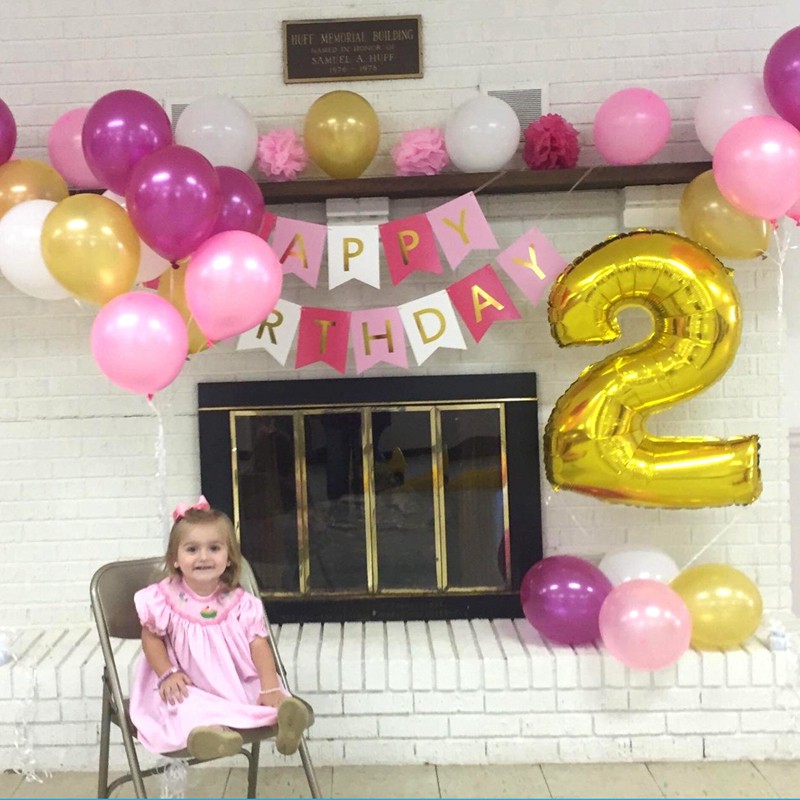 ❤️Bong Bóng Lõi Vàng Hình Số 32Inch Dùng Trang Trí Tiệc