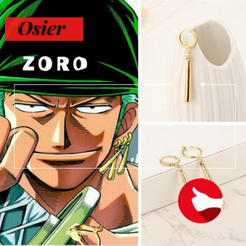Khuyên Tai Dạng Móc Mạ Điện Không Cần Xỏ Lỗ Hình Zoro Sauron One Piece