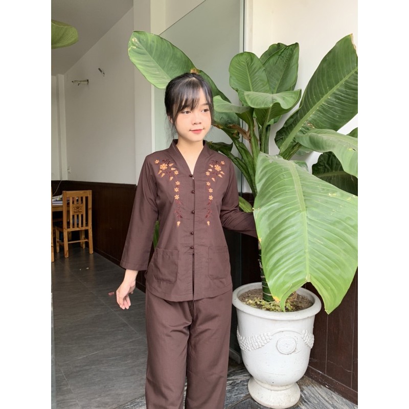 đồ lam đi chùa, thời trang nữ, bà lai,cho người trung niên | BigBuy360 - bigbuy360.vn